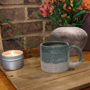 Green Stoneware Mug